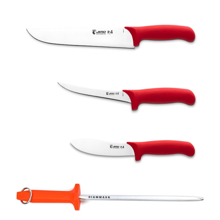 JERO 4 PIECE DEER PROCESSING KNIFE SET - PRO4 SERIES - RangeMe