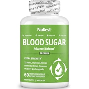 Blood Sugar Supplement by NuBest - Premium Glucose Metabolism Support & Blood Sugar Control - 60 Capsules